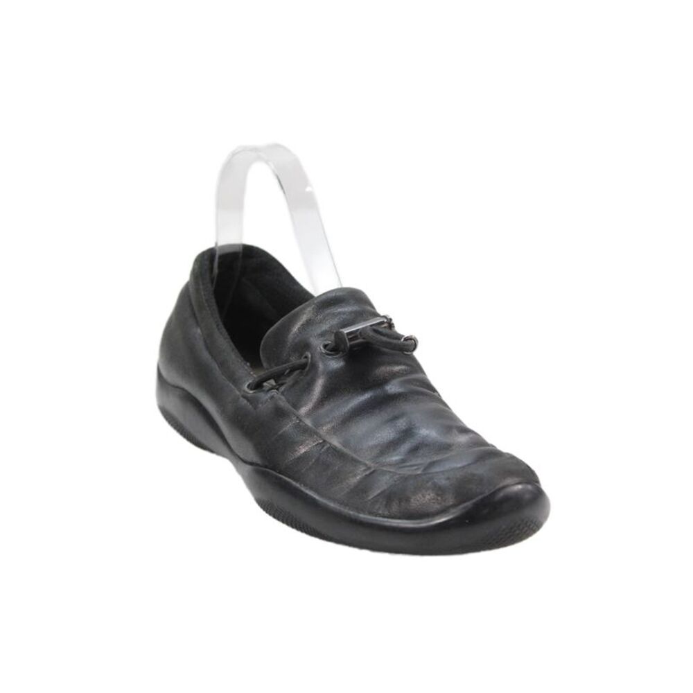 Prada Sport Womens Leather Slide On Loafer Flats Black Size 37 7